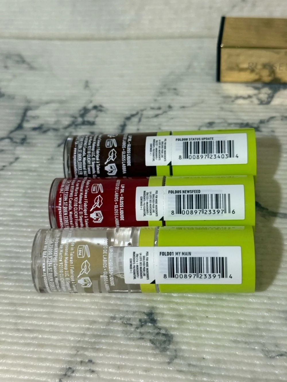 NYX Fat Oil Lip Oil Trio: Clear, Sheer Pink, Sheer Mahogany